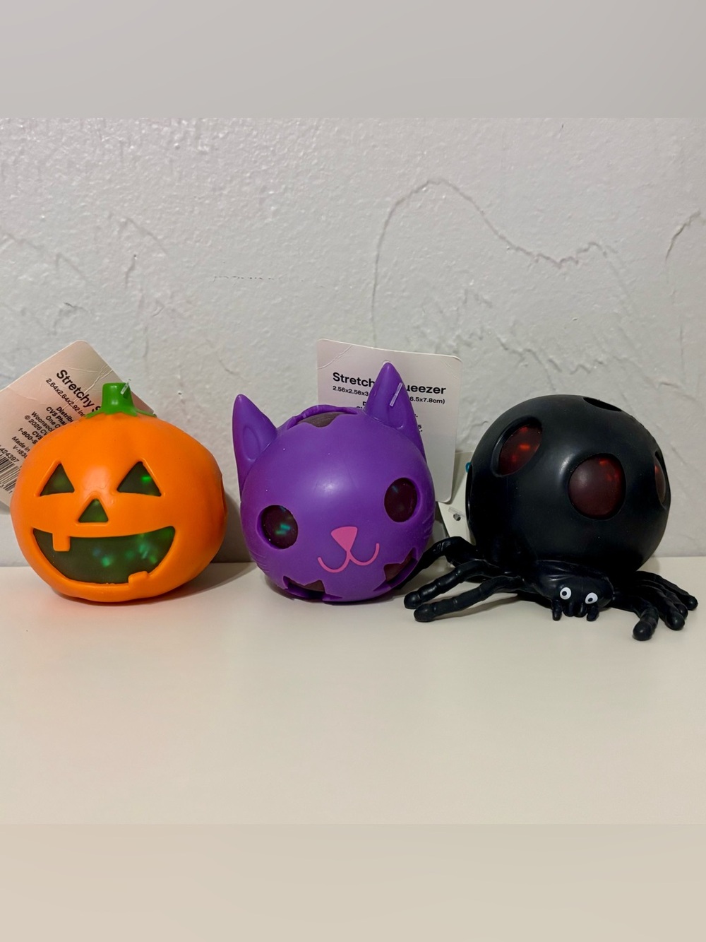 Joyward Halloween Stretchy Squeeze Toys - Pumpkin, Cat, Spider